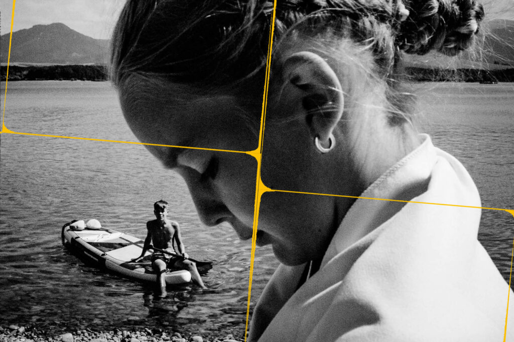 Rodinná dokumentární fotografie, portrét na pláži